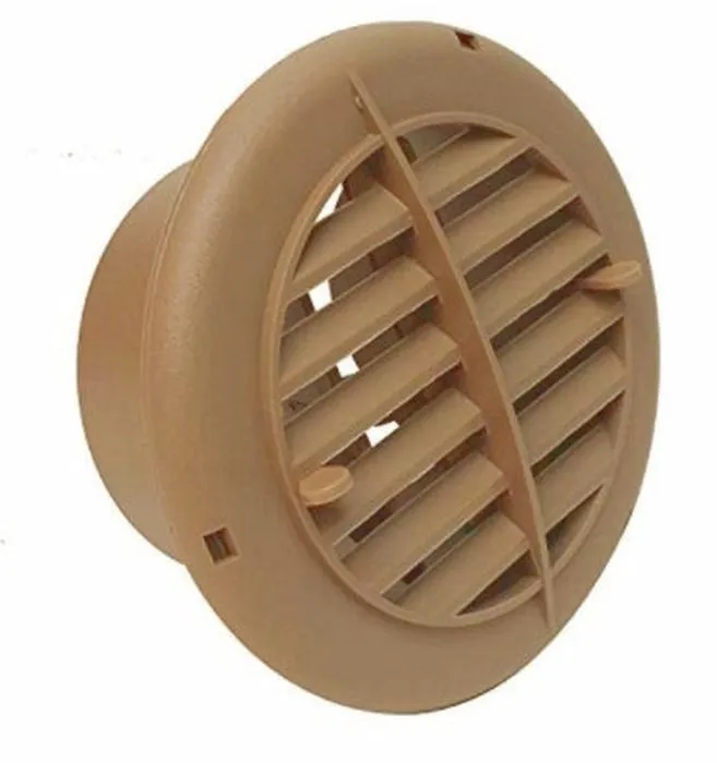 Round Register w/ Damper, Sand